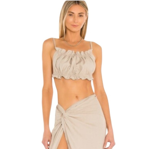 OW Collection Iris Skirt Set Light Beige L/XL - Picture 4 of 11